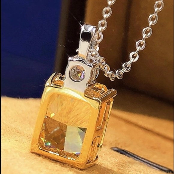 Yellow Cubic Zirconia Necklace - Picture 6 of 6